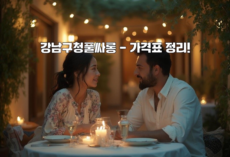 강남구청풀싸롱 - 가격표 정리!