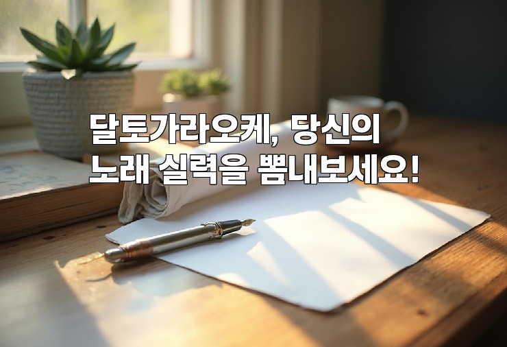 달토가라오케, 당신의 노래 실력을 뽐내보세요!