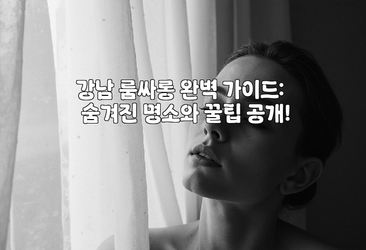 강남 룸싸롱 완벽 가이드: 숨겨진 명소와 꿀팁 공개!